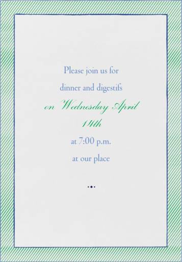 The Prepster - Dinner Party Invitation by Mr. Boddington's Studio