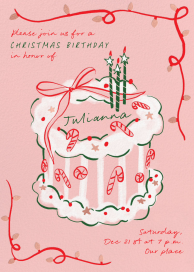 Candy Cane Cake - Birthday Invitation by Paperless Post