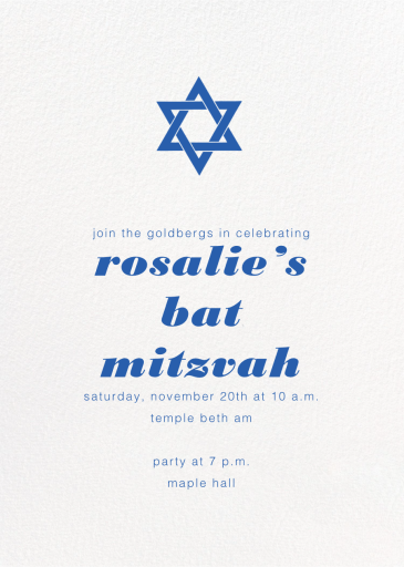Ivory Plain - Bar & Bat Mitzvah Invitation by Paperless Post