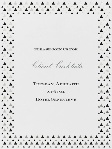 Triangles - Cocktail Party Invitation by Paperless Post
