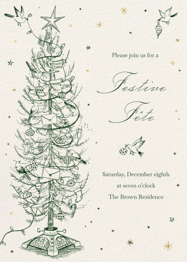 Ornamented Evergreen - Invitation by Kirby x Art