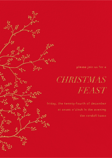 Winter Berries - Christmas Party Invitation by Paperless Post
