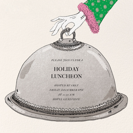 Dinner Reveal - Holiday Luncheon Invitation by Joana Avillez