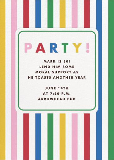 Colorful Stripes - Invitation by Hello!Lucky