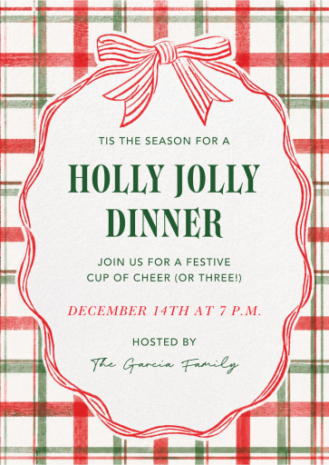 Stars & American Flag Bow Invitation