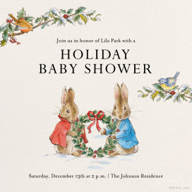 Winter Bunnies - Baby Shower Invitation by Peter Rabbit