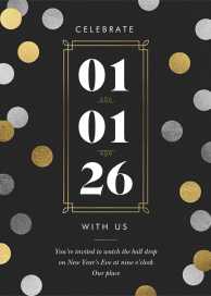 Confetti Date - New Year's Eve Invitation by Paperless Post