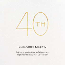 Decade - 40th Birthday Invitation by Paperless Post