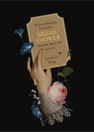 Victorian Letter - Bridal Shower Invitation by Open Sea Design Co.