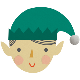 Blushing Elf - Holiday Card by Meri Meri