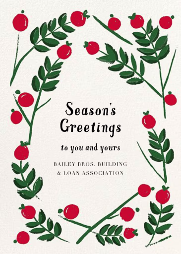 Berry Frame - Business Holiday Card by Mr. Boddington's Studio