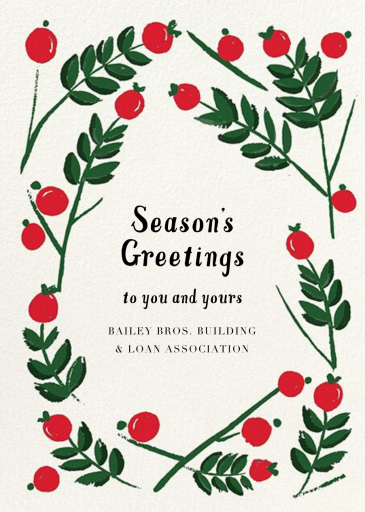 Berry Frame - Business Holiday Card by Mr. Boddington's Studio