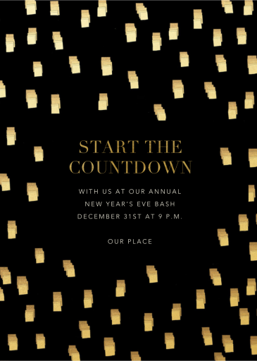 Flickering Lights - New Year's Eve Invitation by Kelly Wearstler