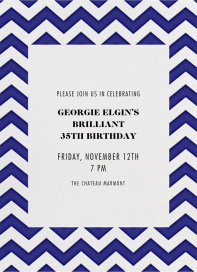 Chevrons - Tall - Birthday Invitation by Paperless Post