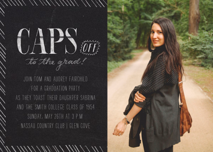 Caps Off (Photo) - Invitation by Crate & Barrel