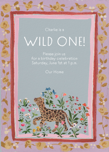 Wild Leopard - Invitation by Tara Roma Gill
