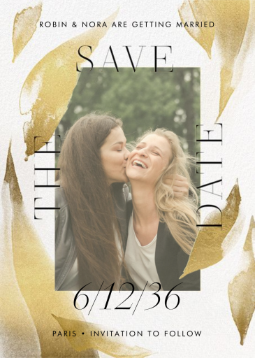 Fresh Leaves - Save the Date by Paperless Post