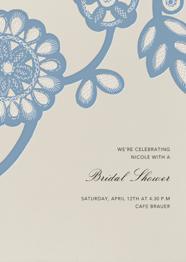 Camille Silk - Bridal Shower Invitation by Oscar de la Renta