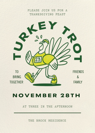 Turkey Trot - Invitation by Paperless Post
