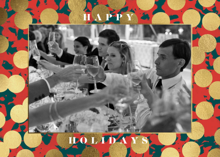 Gold Baubles - Business Holiday Card by Paperless Post