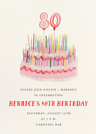 All the Candles - 80th Birthday Invitation by Mr. Boddington's Studio