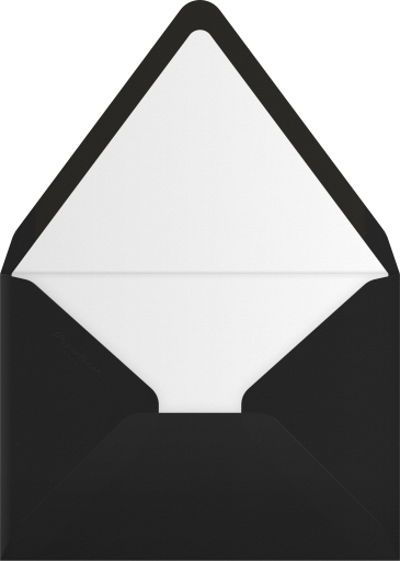 Black and White Floral Invitation Envelope