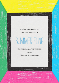 Bright Lights, Big Party - Summer Party Invitation by Mr. Boddington's Studio