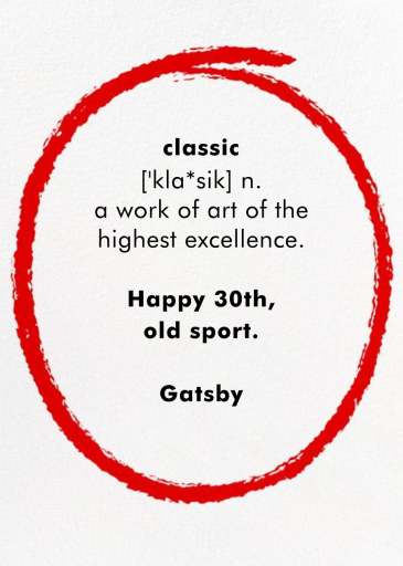 Classic List - Funny Birthday Card by Paperless Post - Back