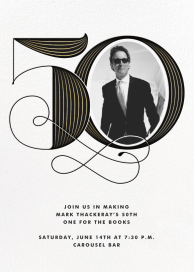 Pinstripe Numerals by Paperless Post