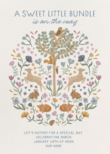 Fawns and Friends - Baby Shower Invitation by Crate & Barrel