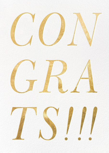 Gold Congrats - Congratulations Card by kate spade new york