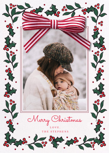 Classic Bow Garland - Christmas Card by Cheree Berry Paper & Design