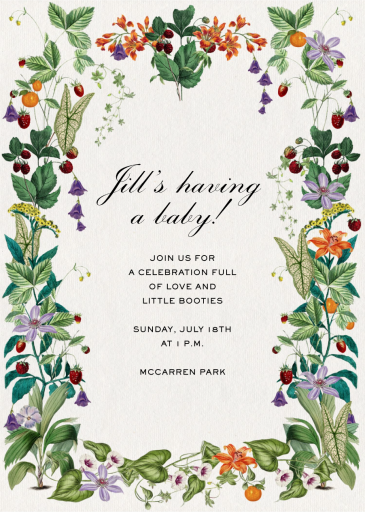 Berry Blossoms (Invitation) - Party Invitation by Stephanie Fishwick