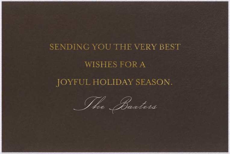 Valrhona Tartan - Holiday Card by Paperless Post - Back