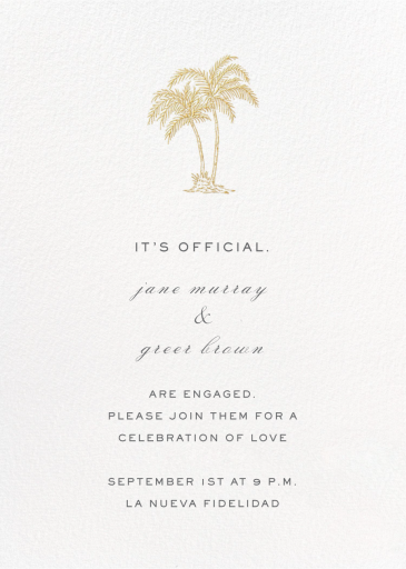 Mascarene - Engagement Party Invitation by Crane & Co.