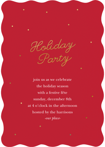 Golden Polka Dots - Invitation by Sugar Paper