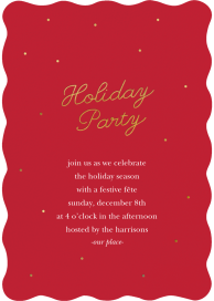 Golden Polka Dots - Holiday Party Invitation by Sugar Paper