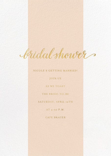 Bridal Stripe - Bridal Shower Invitation by Sugar Paper