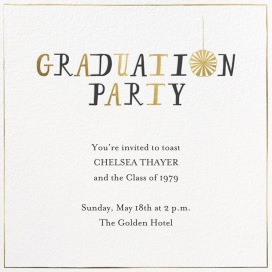 Milly's Party Fan - Graduation Party Invitation by Mr. Boddington's Studio