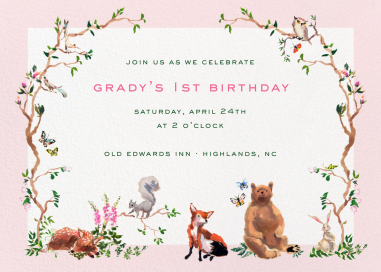 Watercolor Forest (Inslee Fariss) - Birthday Invitation by Dogwood Hill