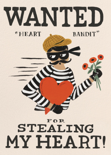 Heart Bandit Wanted Poster Card