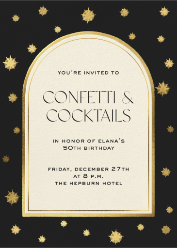 Gilded Night - Birthday Invitation by Jungalow