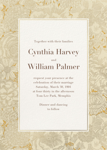 Heritage Blooms - Wedding Invitation by Liberty