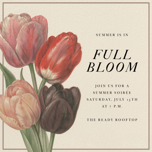 Full Bloom - Invitation by John Derian