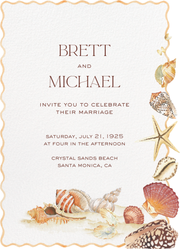 Shells on Shells - Invitation by Clementina Sketchbook