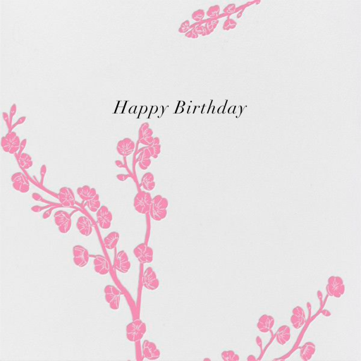 Pressed Cherry Blossoms - Birthday Card by Paperless Post