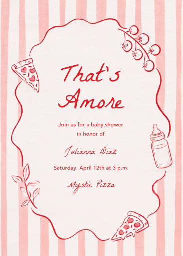 Amore Pizza - Baby Shower Invitation by Paperless Post