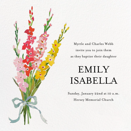 Snapdragons - Religious Invitation by Happy Menocal