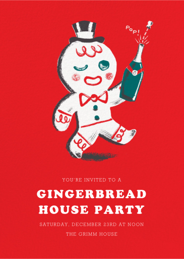 Gingerbread Gent - Holiday Party Invitation by Paperless Post