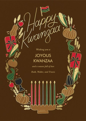 Kwanzaa Wreath - Kwanzaa Card by Paperless Post